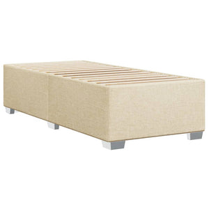 Κρεβάτι Boxspring με Στρώμα Κρεμ 80 x 200 εκ. Υφασμάτινο - Pakobazaar