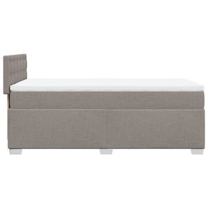 Κρεβάτι Boxspring με Στρώμα Taupe 80x200 εκ. Υφασμάτινο - Pakobazaar