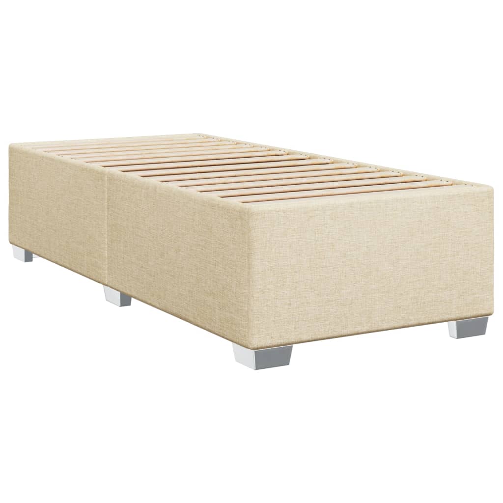Κρεβάτι Boxspring με Στρώμα Κρεμ 80 x 200 εκ. Υφασμάτινο
