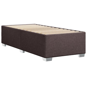 Κρεβάτι Boxspring με Στρώμα Σκούρο Καφέ 90x190 εκ. Υφασμάτινο