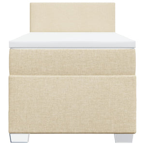Κρεβάτι Boxspring με Στρώμα Κρεμ 90x190 εκ.Υφασμάτινο