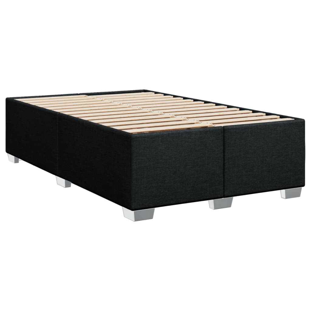 Κρεβάτι Boxspring με Στρώμα Μαύρο 90x190 εκ.Υφασμάτινο - Pakobazaar