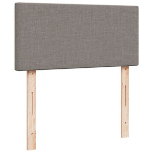 Κρεβάτι Boxspring με Στρώμα Taupe 90x200 εκ. Υφασμάτινο - Pakobazaar