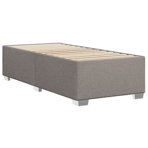 Κρεβάτι Boxspring με Στρώμα Taupe 90x200 εκ. Υφασμάτινο - Pakobazaar