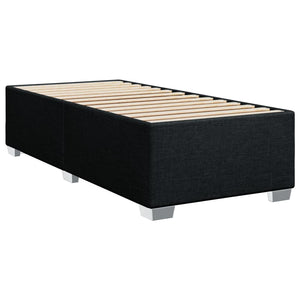 Κρεβάτι Boxspring με Στρώμα Μαύρο 90x200 εκ. Υφασμάτινο - Pakobazaar