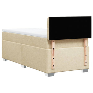 Κρεβάτι Boxspring με Στρώμα Κρεμ 90x200 εκ.Υφασμάτινο