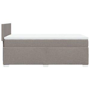 Κρεβάτι Boxspring με Στρώμα Taupe 100 x 200 εκ. Υφασμάτινο