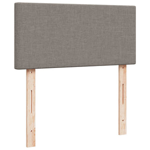 Κρεβάτι Boxspring με Στρώμα Taupe 100 x 200 εκ. Υφασμάτινο