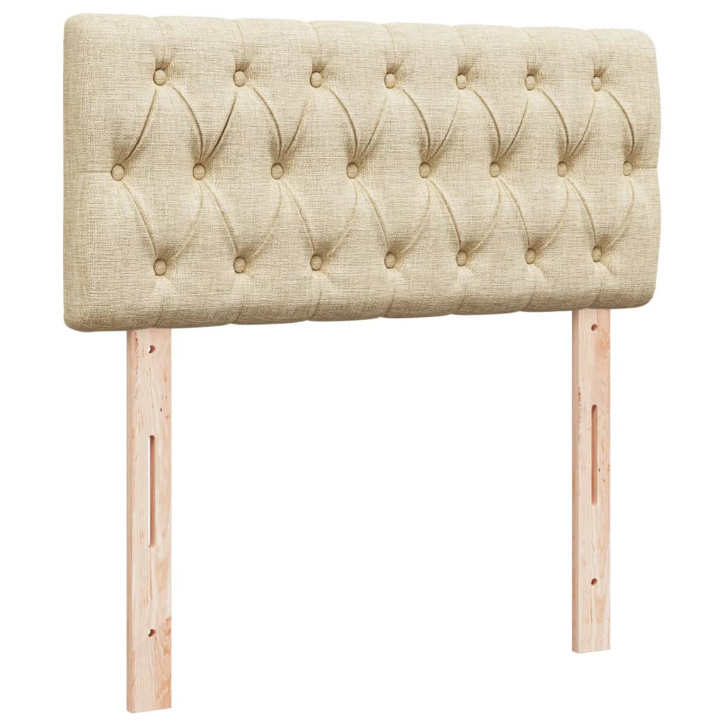 Κρεβάτι Boxspring με Στρώμα Κρεμ 100 x 200 εκ. Υφασμάτινο