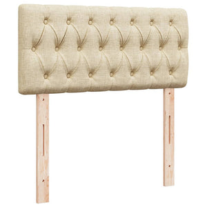 Κρεβάτι Boxspring με Στρώμα Κρεμ 100 x 200 εκ. Υφασμάτινο