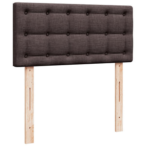 Κρεβάτι Boxspring με Στρώμα Σκούρο Καφέ 100x200 εκ. Υφασμάτινο