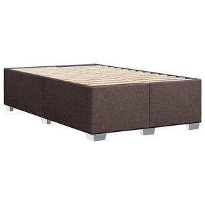 Κρεβάτι Boxspring με Στρώμα Σκούρο Καφέ 120x190 εκ Υφασμάτινο