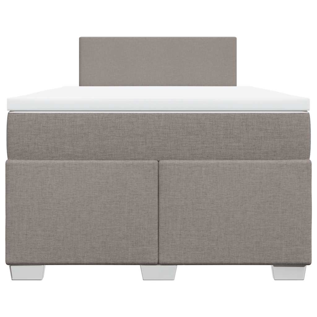 Κρεβάτι Boxspring με Στρώμα Taupe 120x190 εκ. Υφασμάτινο