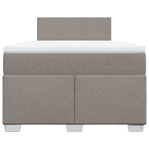 Κρεβάτι Boxspring με Στρώμα Taupe 120x190 εκ. Υφασμάτινο