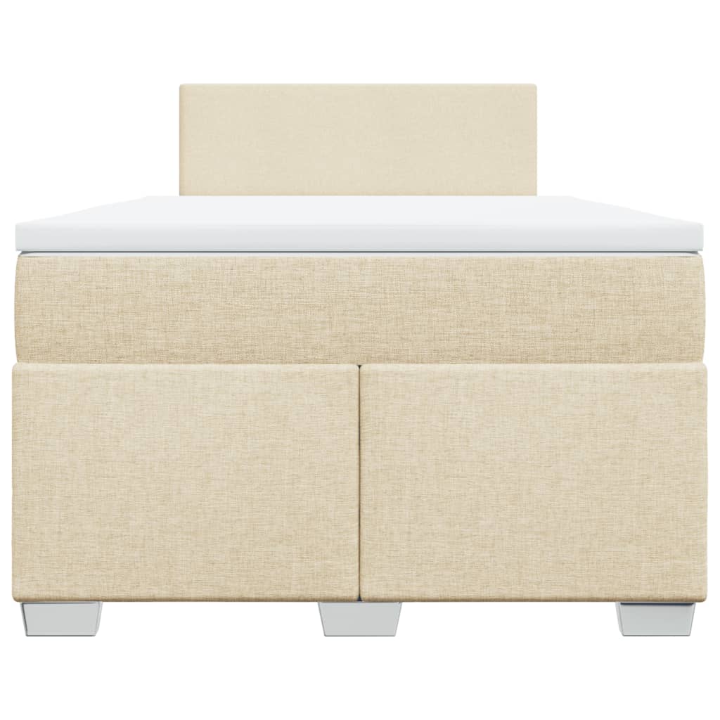 Κρεβάτι Boxspring με Στρώμα Κρεμ 120x190 εκ. Υφασμάτινο