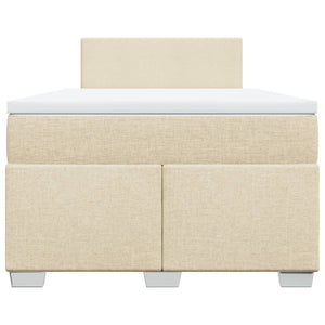 Κρεβάτι Boxspring με Στρώμα Κρεμ 120x190 εκ. Υφασμάτινο