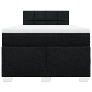 Κρεβάτι Boxspring με Στρώμα Μαύρο 120x190 εκ. Υφασμάτινο - Pakobazaar