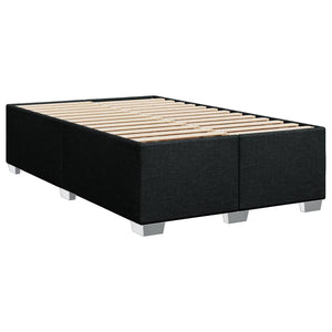 Κρεβάτι Boxspring με Στρώμα Μαύρο 120x190 εκ. Υφασμάτινο - Pakobazaar