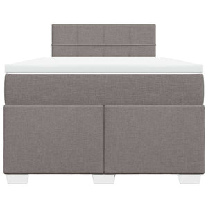 Κρεβάτι Boxspring με Στρώμα Taupe 120x190 εκ. Υφασμάτινο - Pakobazaar