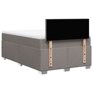 Κρεβάτι Boxspring με Στρώμα Taupe 120x190 εκ. Υφασμάτινο - Pakobazaar