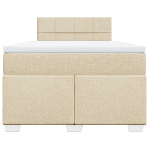 Κρεβάτι Boxspring με Στρώμα Κρεμ 120x190 εκ. Υφασμάτινο