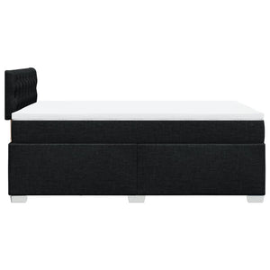 Κρεβάτι Boxspring με Στρώμα Μαύρο 120x190 εκ. Υφασμάτινο