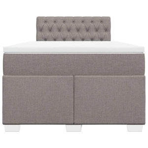 Κρεβάτι Boxspring με Στρώμα Taupe 120x190 εκ. Υφασμάτινο - Pakobazaar