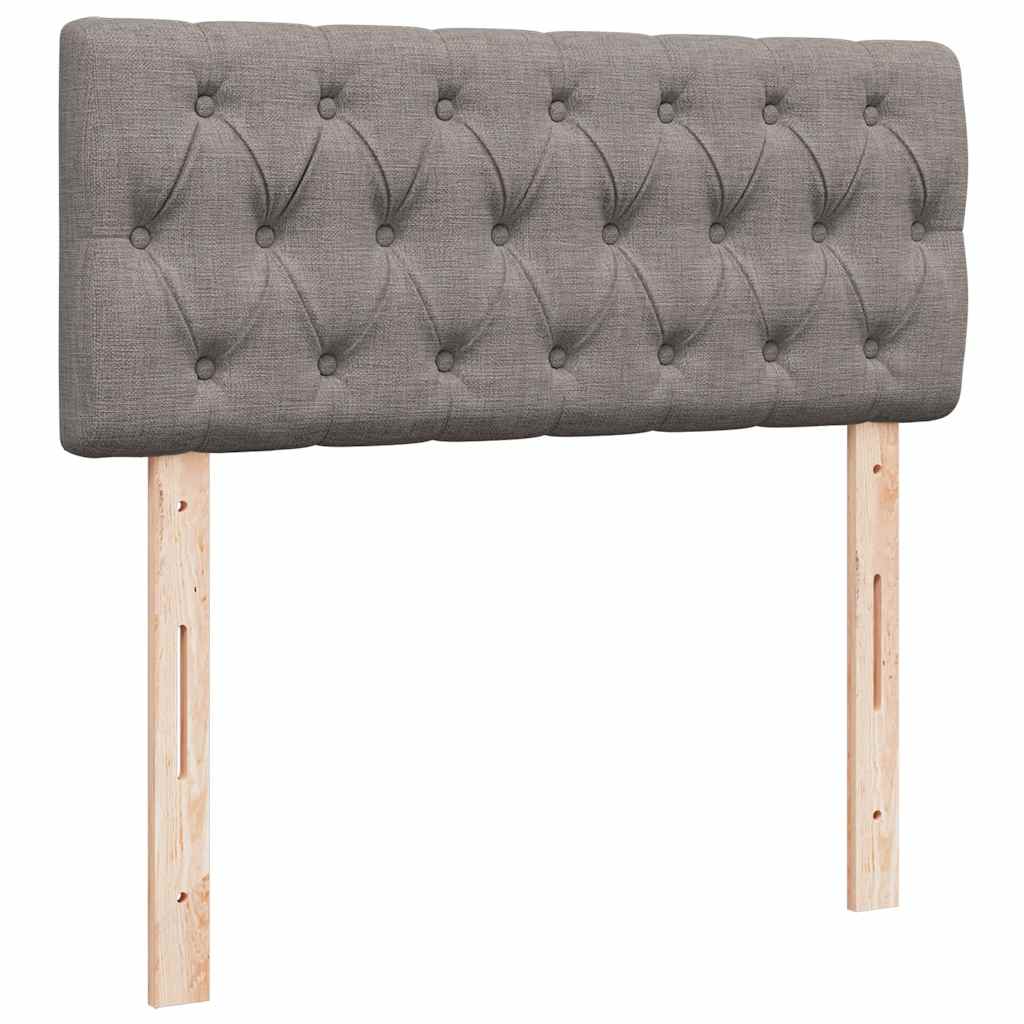 Κρεβάτι Boxspring με Στρώμα Taupe 120x190 εκ. Υφασμάτινο - Pakobazaar