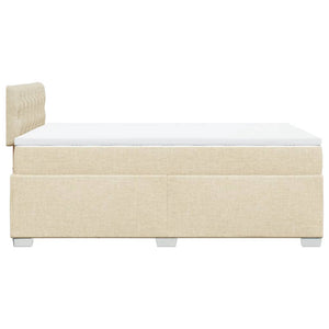 Κρεβάτι Boxspring με Στρώμα Κρεμ 120x190 εκ. Υφασμάτινο