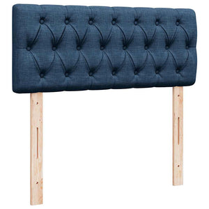 Κρεβάτι Boxspring με Στρώμα Μπλε 120x190 εκ. Υφασμάτινο - Pakobazaar