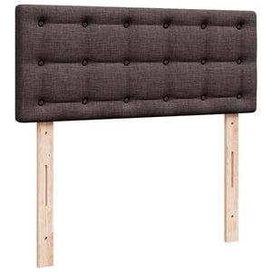 Κρεβάτι Boxspring με Στρώμα Σκούρο Καφέ 120x190 εκ Υφασμάτινο