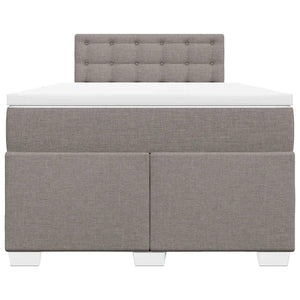 Κρεβάτι Boxspring με Στρώμα Taupe 120x190 εκ. Υφασμάτινο - Pakobazaar