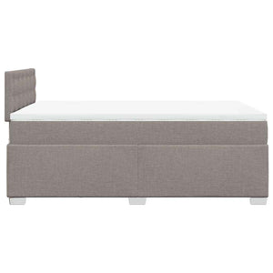Κρεβάτι Boxspring με Στρώμα Taupe 120x190 εκ. Υφασμάτινο - Pakobazaar