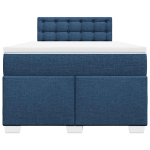 Κρεβάτι Boxspring με Στρώμα Μπλε 120x190 εκ. Υφασμάτινο - Pakobazaar