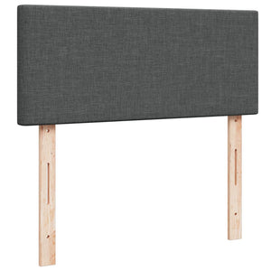 Κρεβάτι Boxspring με Στρώμα Σκούρο Γκρι 120x200 εκ. Υφασμάτινο - Pakobazaar
