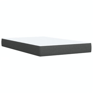 Κρεβάτι Boxspring με Στρώμα Σκούρο Γκρι 120x200 εκ. Υφασμάτινο - Pakobazaar