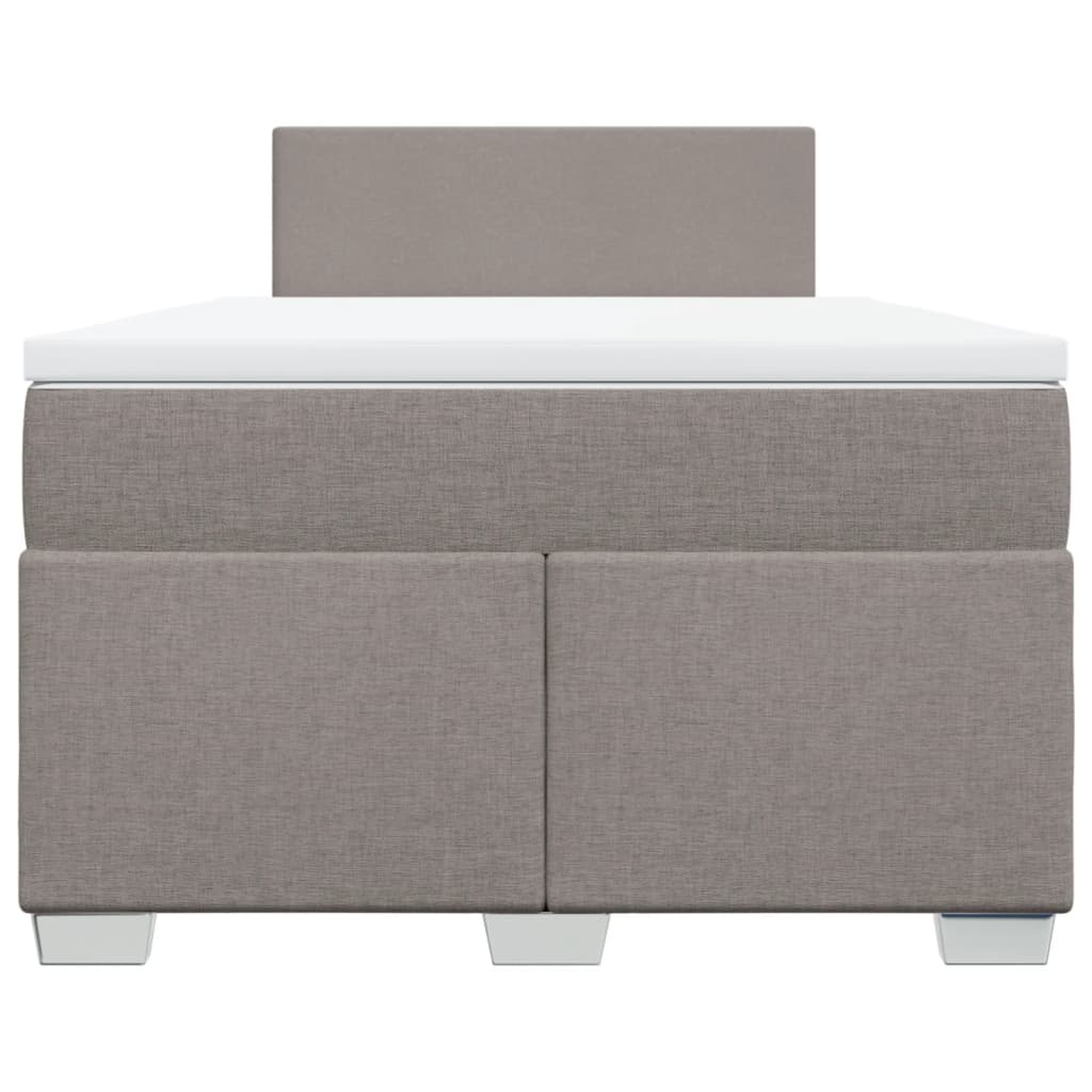 Κρεβάτι Boxspring με Στρώμα Taupe 120x200 εκ. Υφασμάτινο