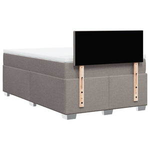 Κρεβάτι Boxspring με Στρώμα Taupe 120x200 εκ. Υφασμάτινο