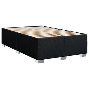 Κρεβάτι Boxspring με Στρώμα Μαύρο 120x200 εκ. Υφασμάτινο - Pakobazaar