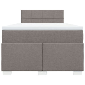 Κρεβάτι Boxspring με Στρώμα Taupe 120x200 εκ. Υφασμάτινο - Pakobazaar