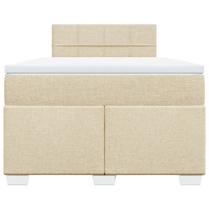 Κρεβάτι Boxspring με Στρώμα Κρεμ 120x200 εκ. Υφασμάτινο