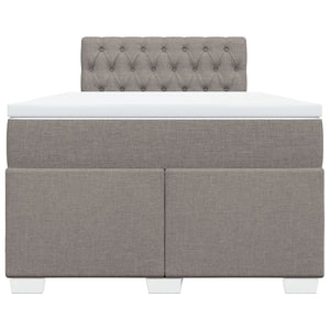 Κρεβάτι Boxspring με Στρώμα Taupe 120x200 εκ. Υφασμάτινο
