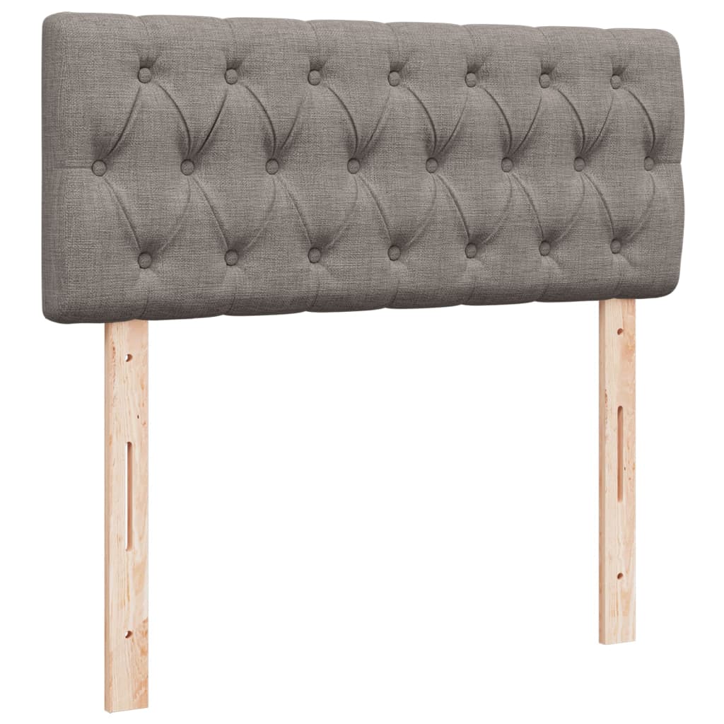 Κρεβάτι Boxspring με Στρώμα Taupe 120x200 εκ. Υφασμάτινο