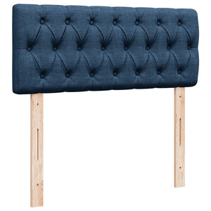 Κρεβάτι Boxspring με Στρώμα Μπλε 120x200 εκ. Υφασμάτινο