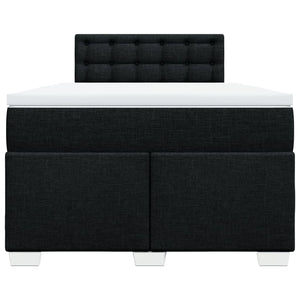 Κρεβάτι Boxspring με Στρώμα Μαύρο 120x200 εκ. Υφασμάτινο - Pakobazaar