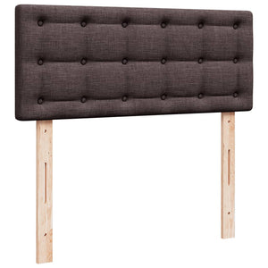 Κρεβάτι Boxspring με Στρώμα Σκούρο Καφέ 120x200 εκ. Υφασμάτινο