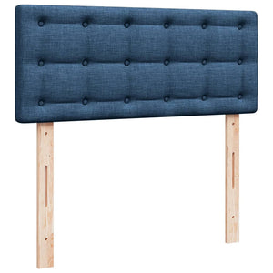 Κρεβάτι Boxspring με Στρώμα Μπλε 120x200 εκ. Υφασμάτινο