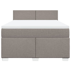 Κρεβάτι Boxspring με Στρώμα Taupe 140x190 εκ. Υφασμάτινο