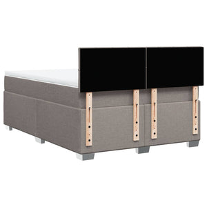 Κρεβάτι Boxspring με Στρώμα Taupe 140x190 εκ. Υφασμάτινο