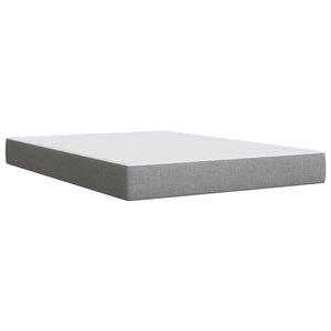 Κρεβάτι Boxspring με Στρώμα Ανοιχτό Γκρι 140x200 εκ. Υφασμάτινο
